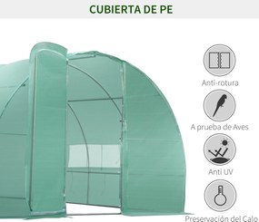 ® Estufa de Jardim e Quintal com 6 janelas para Cultivar Plantas e Ver