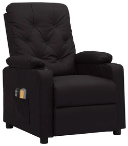 Poltrona de massagens elétrica couro artificial preto