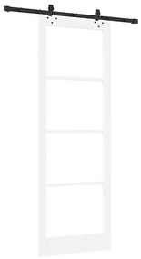 Porta Deslizante vidaXL com Conjunto de Hardware Branco 83x232 cm Made