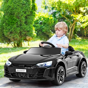 Carro elétrico para crianças Audi RS E-tron GT Licenciado 12V com controlo remoto e luzes LED 104 x 58 x 41 cm Preto
