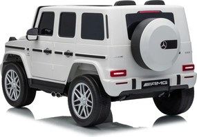 Carro elétrico para Crianças 3 a 7 anos*, 12V 4x4 Mercedes G63 AMG Rodas Espuma EVA, Controle remoto Branco