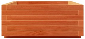 Vaso/floreira de jardim 90x60x26,5 cm pinho maciço castanho-mel