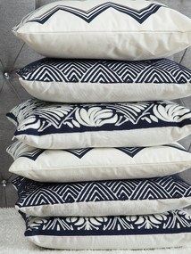 Conjunto de 2 almofadas decorativas brancas e azuis 45 x 45 cm NEMESIA Beliani