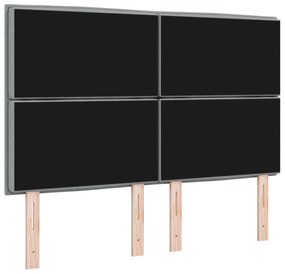 Cabeceira Design Linhas Cinza Claro 140 cm Tecido