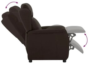 Poltrona Reclinável vidaXL Marrom Escuro 67,5x93,5x101,5 cm Tecido