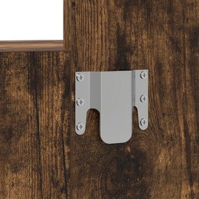 Mesa de Maquilhagem Suspensa com Luzes LED em Carvalho Fumado