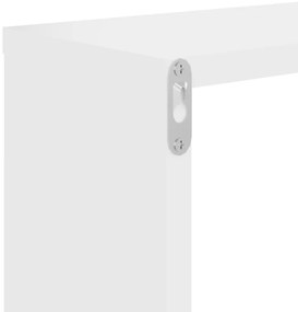 Prateleiras de parede em forma de cubo 2 pcs 26x15x26 cm branco