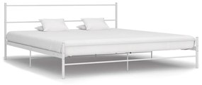 vidaXL Estrutura de cama 160x200 cm metal branco