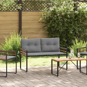 vidaXL Banco de Camada de Madeira Liso Cinzento-claro 114 x 55 x 77 cm