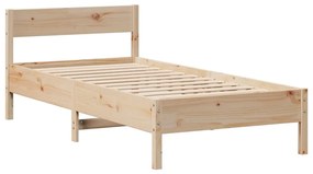 Cama com estante sem colchão 90x190 cm pinho maciço