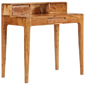 vidaXL Secretária com gavetas madeira maciça 88x50x90 cm