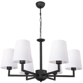 Candeeiro de Teto Profil – Preto/Branco – 80 cm (diâmetro) x 80 cm (al