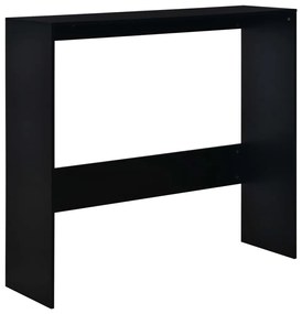 Mesa de bar com 2 tampos preto 130x40x120 cm