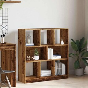 Estante 97,5x29,5x100 cm contraplacado madeira velha