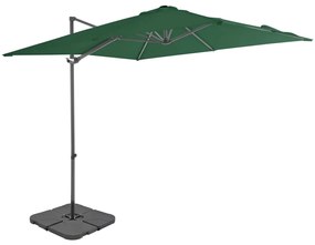 Guarda-sol de jardim com base portátil verde