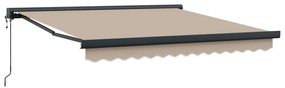 vidaXL Toldo Bege 350 x 250 x 165 cm Poliéster e Alumínio