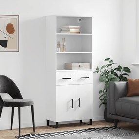 vidaXL Armário alto 69,5x34x180 cm derivados de madeira branco