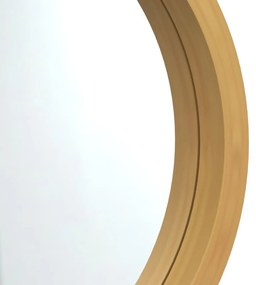 Espelho de parede com alça Ø 55 cm dourado