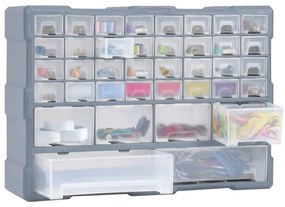 Caixa organizadora com 38 gavetas 52x16x37,5 cm