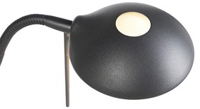 Candeeiro de pé preto dimmer flexo LED - DIVA 2 Moderno