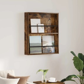 vidaXL Estante de Revistas Carvalho Defumado 60 x 12 x 70 cm