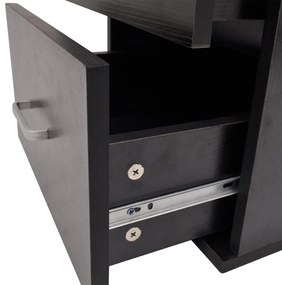 Móveis casa de banho 9 pçs e conjunto de bacia, preto