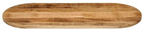 Tampo de mesa oval 90x40x2,5 cm madeira mangueira áspera maciça