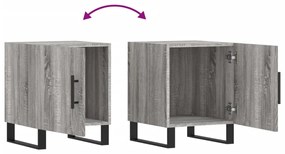 Mesa cabeceira 40x40x50 cm derivados de madeira cinzento sonoma