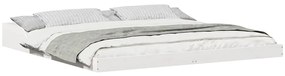 Estrutura da Cama Branco 180 x 220 cm Madeira de pinho maciça