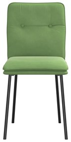 Cadeiras de jantar 6 pcs veludo verde-claro
