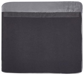 Capa de poltrona de veludo cinzento BERNES Beliani