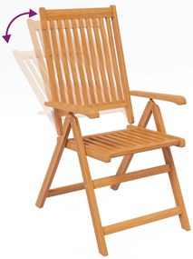 5 pcs conjunto de jantar para jardim madeira de acácia maciça