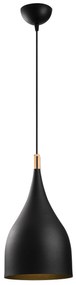 Chandelier Saglam – Preto e Dourado – 25 cm x 137 cm