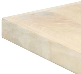 Mesa de jantar 160x80x75 cm madeira de mangueira maciça branco
