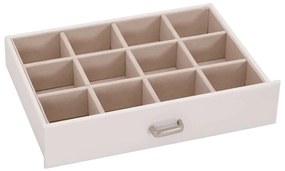 Caixa para jóias de 5 camadas com espelho com fechadura Branco