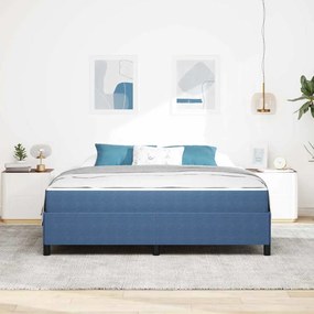 Estrutura da Cama Azul 180 x 200 cm Tecido de veludo côtelé