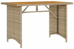 6 pcs conjunto de sofás p/ jardim com almofadões vime PE bege