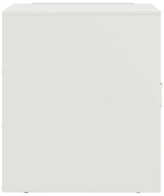 Mesas de cabeceira 2 pcs 34,5x39x44 cm aço branco