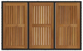 Conjunto de Jantar de Jardim vidaXL 5 Peças Preto de Rattan Poliéster