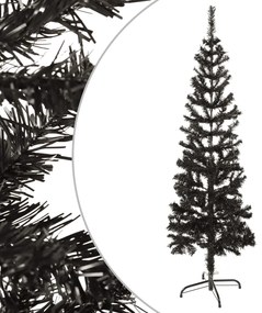 vidaXL Árvore de Natal fina 150 cm preto