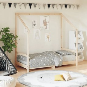 vidaXL Estrutura de cama infantil 80x160 cm pinho maciço
