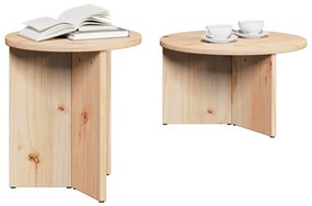 Conjunto de Mesas de Café 2 pcs Natural 49 x 49 x 28 cm