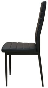 Conjunto mesa de jantar e cadeiras 3 pcs preto