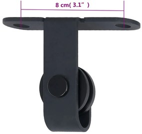 Mini kit para armário deslizante aço carbono 122 cm