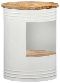 Mesa de centro 43x55 cm madeira de mangueira maciça