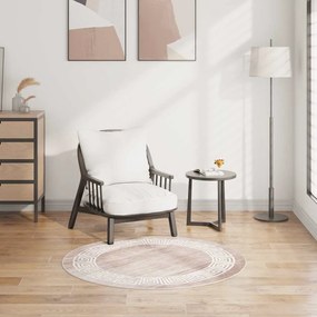Tapete lavável antiderrapante 120 cm bege