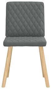 Cadeiras de jantar 6 pcs tecido cinzento-escuro