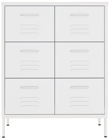 Armário com gavetas aço 80x35x101,5 cm branco