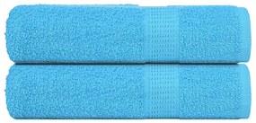 vidaXL Toalhas de banho 2 pcs 100x150 cm 360 gsm 100% algodão turquesa