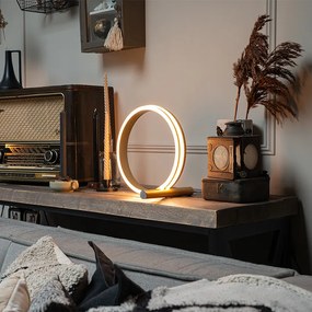 Candeeiro de mesa design latão com LED regulável em 3 níveis - Navara